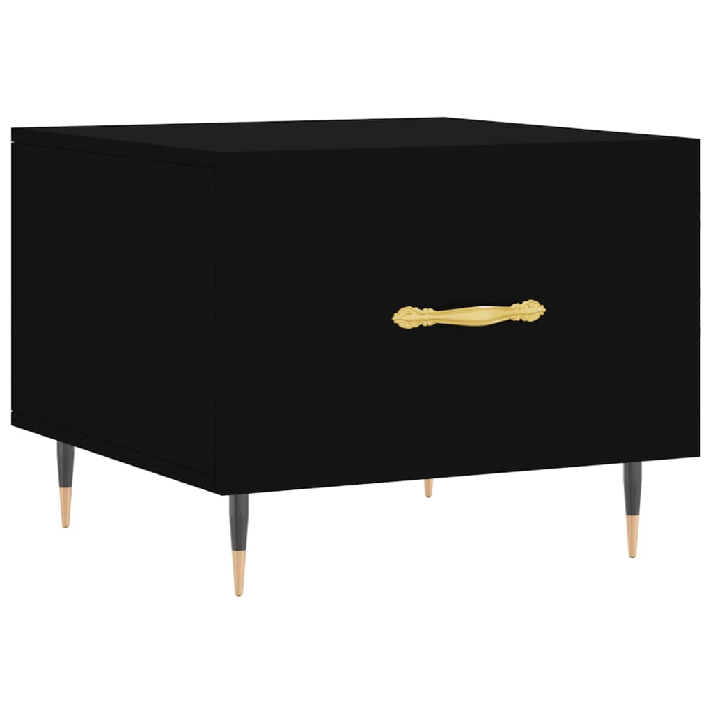Salongbord 2 stk svart 50x50x40 cm konstruert tre