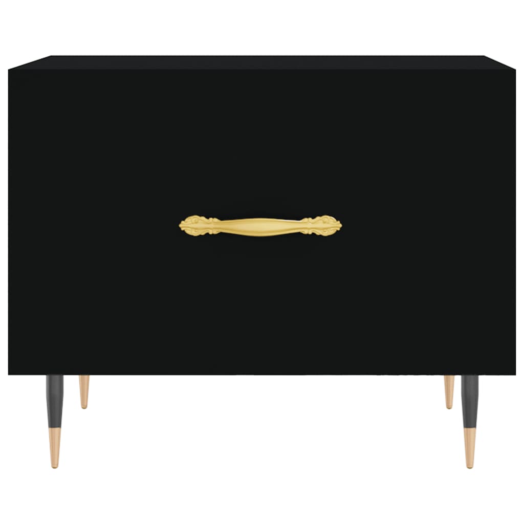 Salongbord 2 stk svart 50x50x40 cm konstruert tre