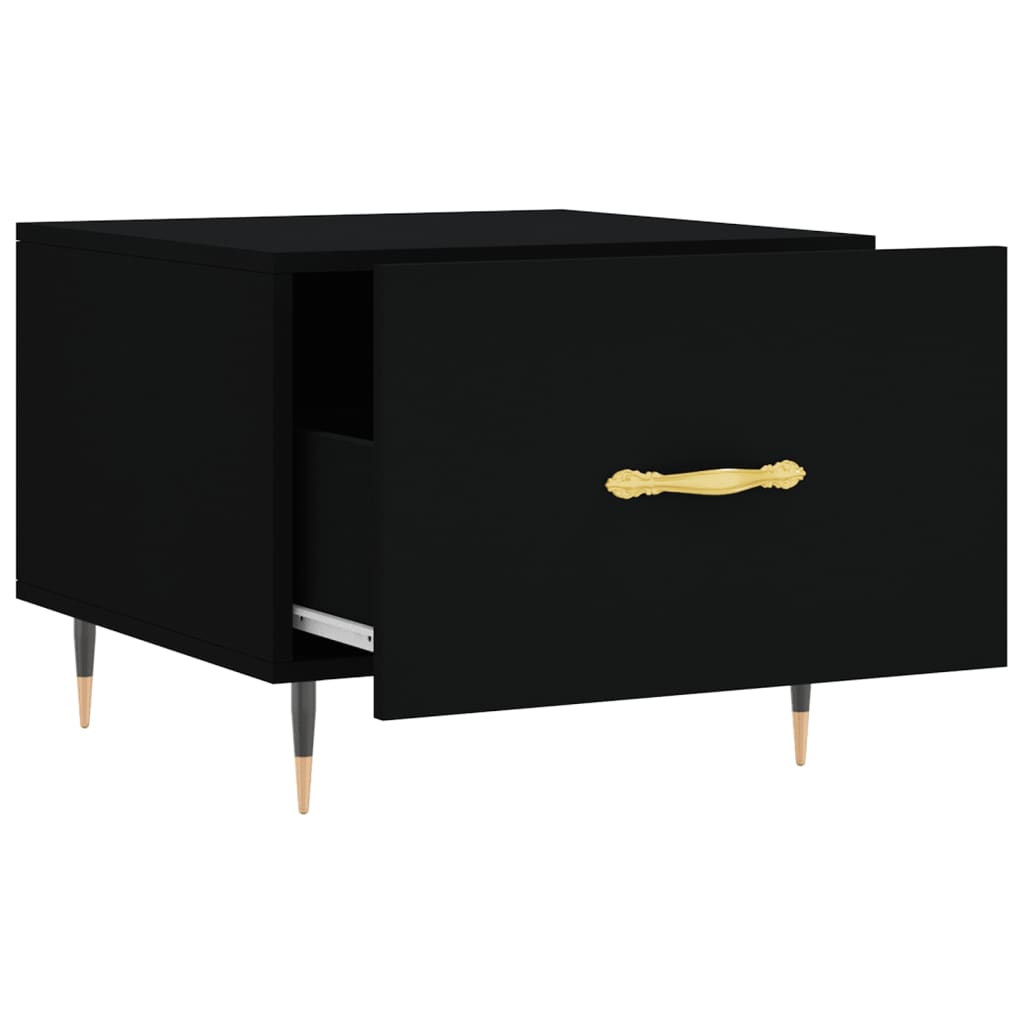 Salongbord 2 stk svart 50x50x40 cm konstruert tre