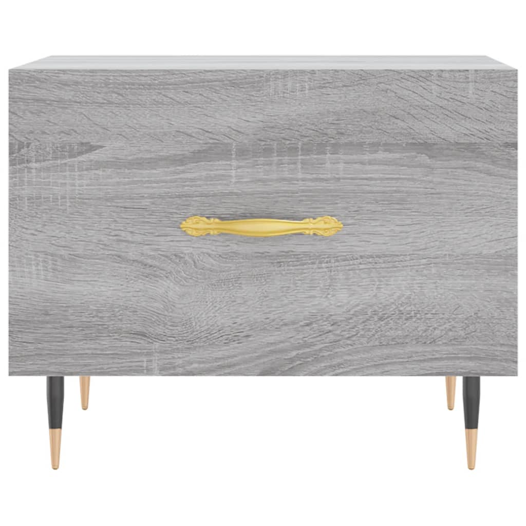 Salongbord 2 stk grå sonoma 50x50x40 cm konstruert tre