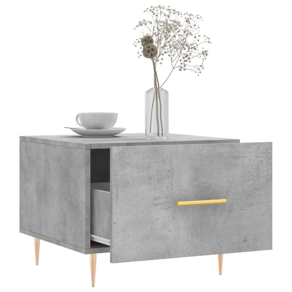 Salongbord betonggrå 50x50x40 cm konstruert tre