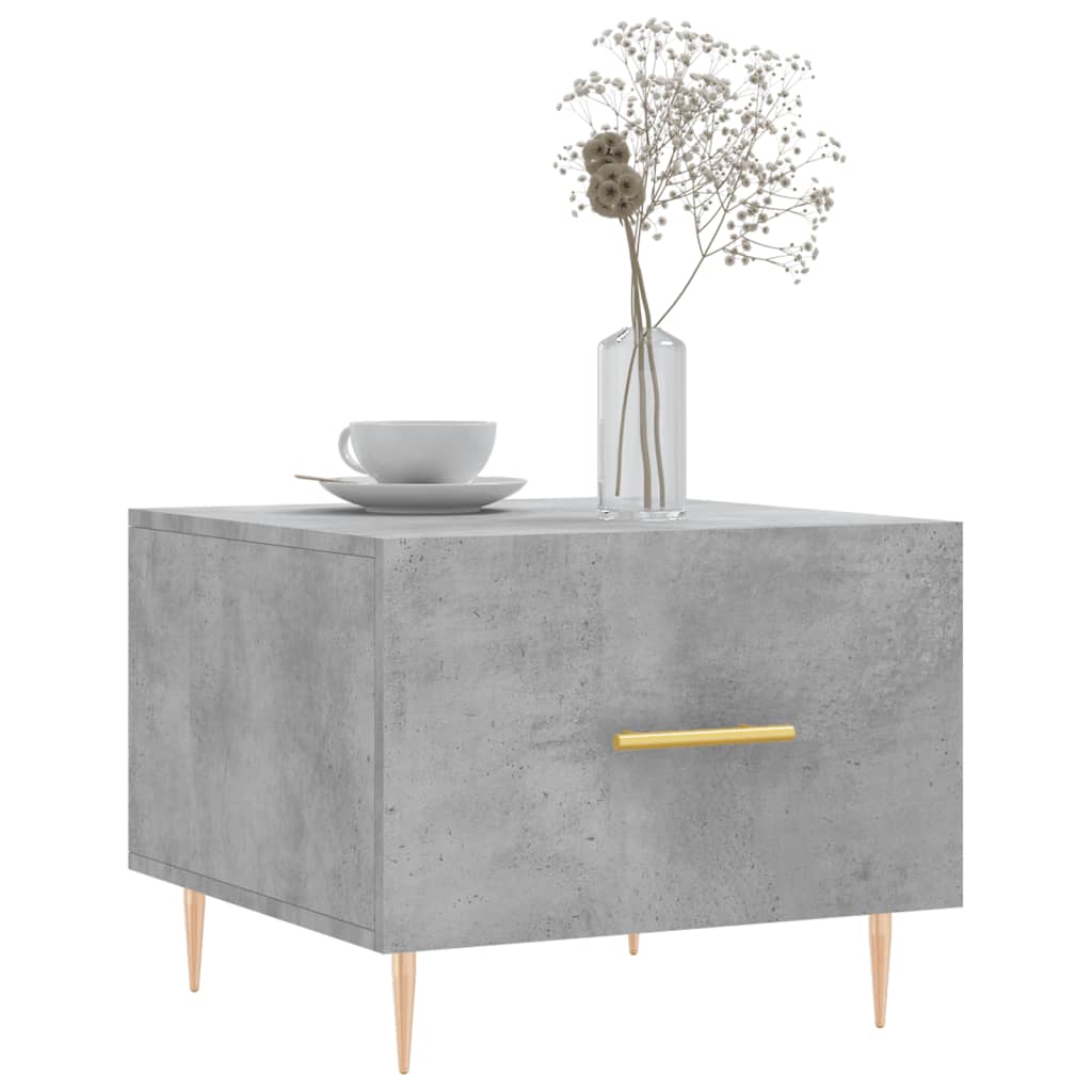 Salongbord 2 stk betonggrå 50x50x40 cm konstruert tre