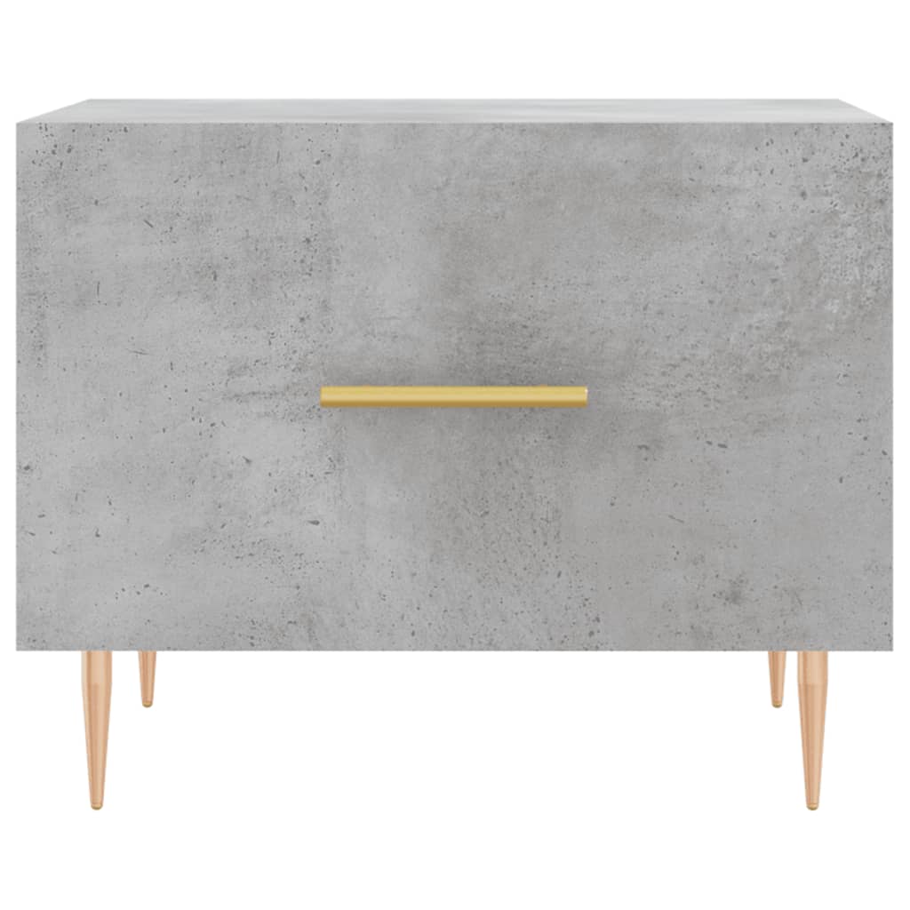 Salongbord 2 stk betonggrå 50x50x40 cm konstruert tre