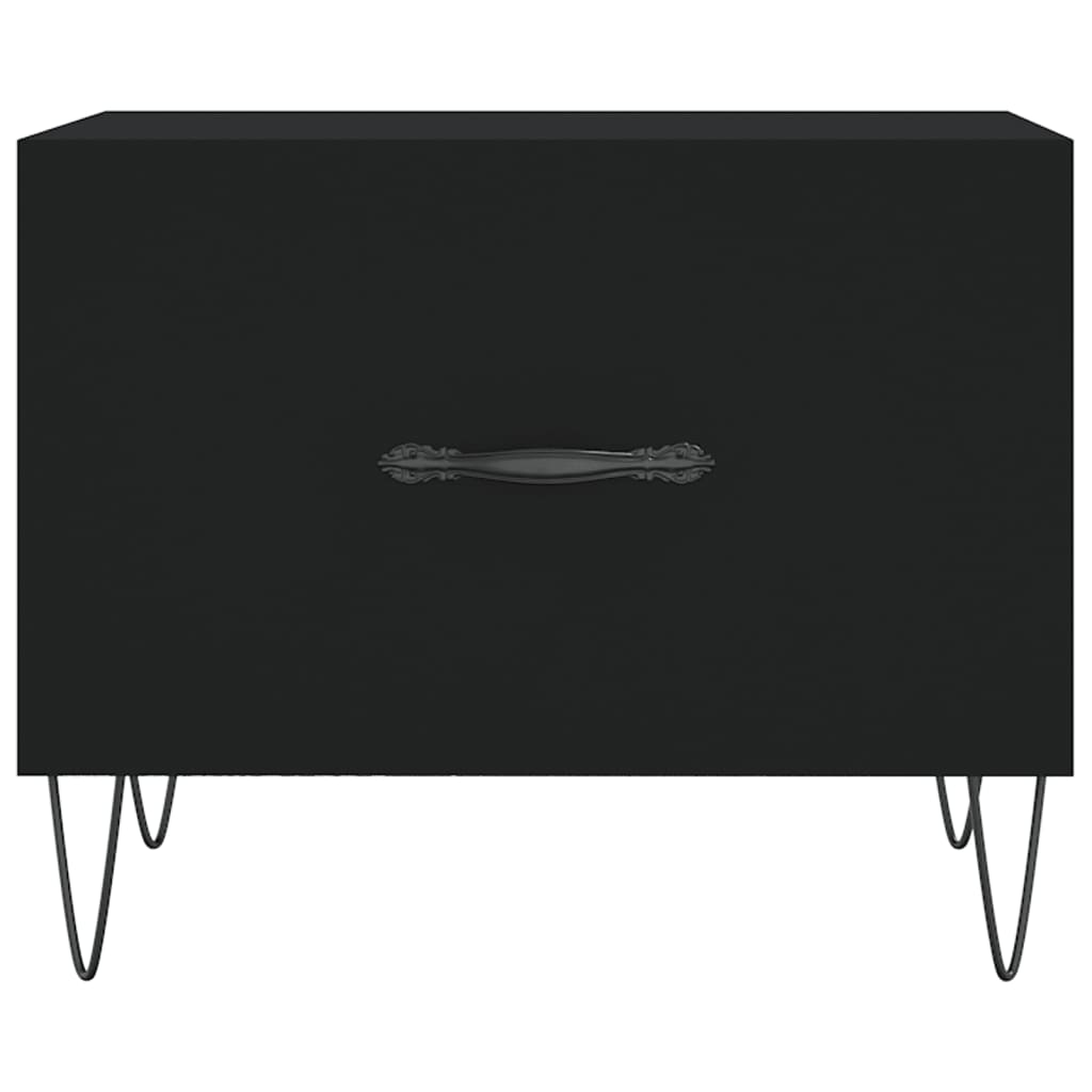Salongbord 2 stk svart 50x50x40 cm konstruert tre
