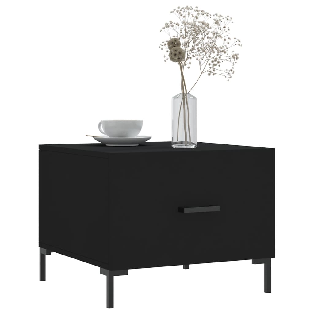 Salongbord 2 stk svart 50x50x40 cm konstruert tre
