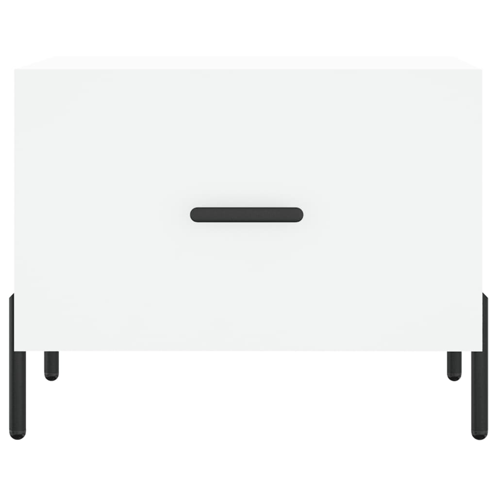 Salongbord 2 stk hvit 50x50x40 cm konstruert tre
