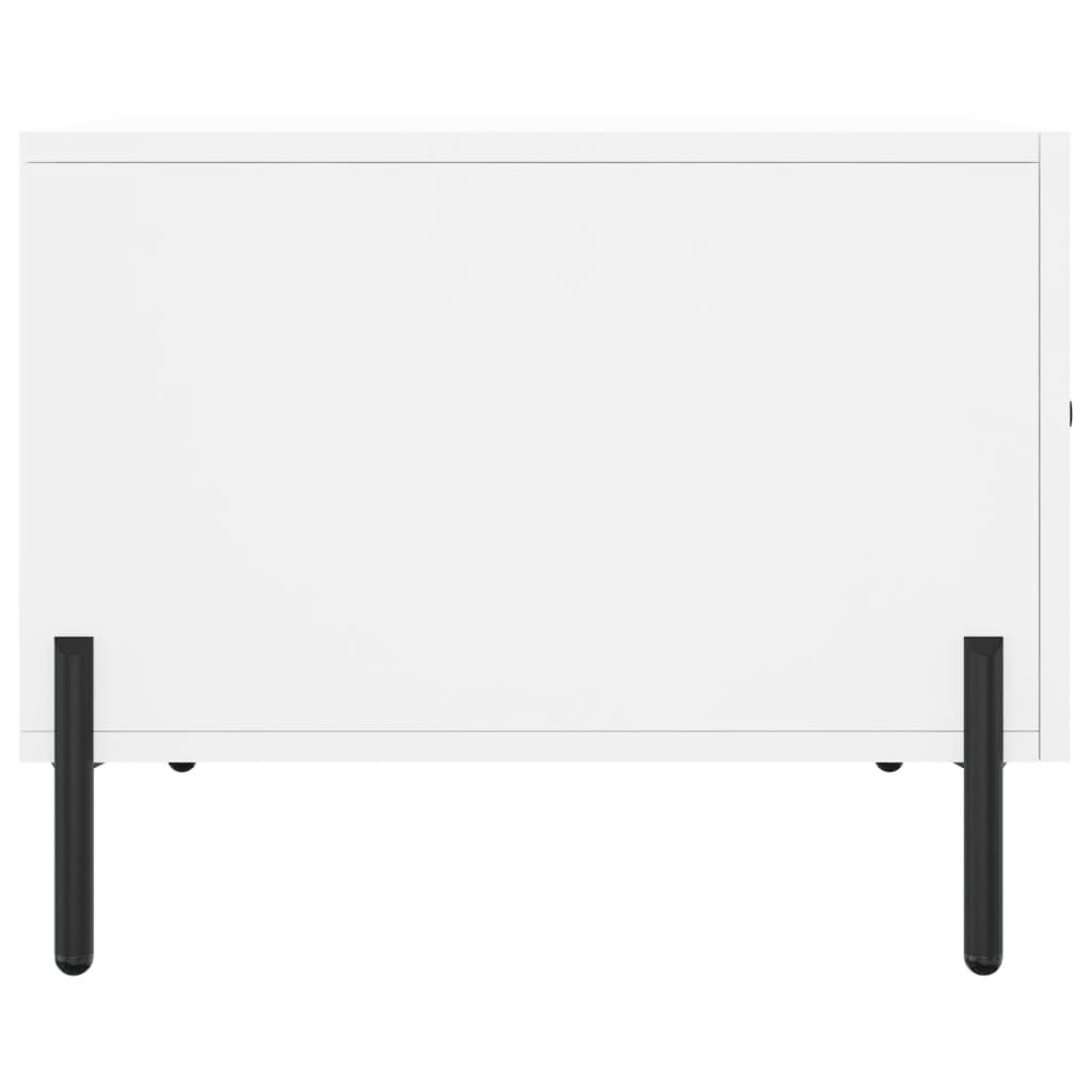 Salongbord 2 stk hvit 50x50x40 cm konstruert tre