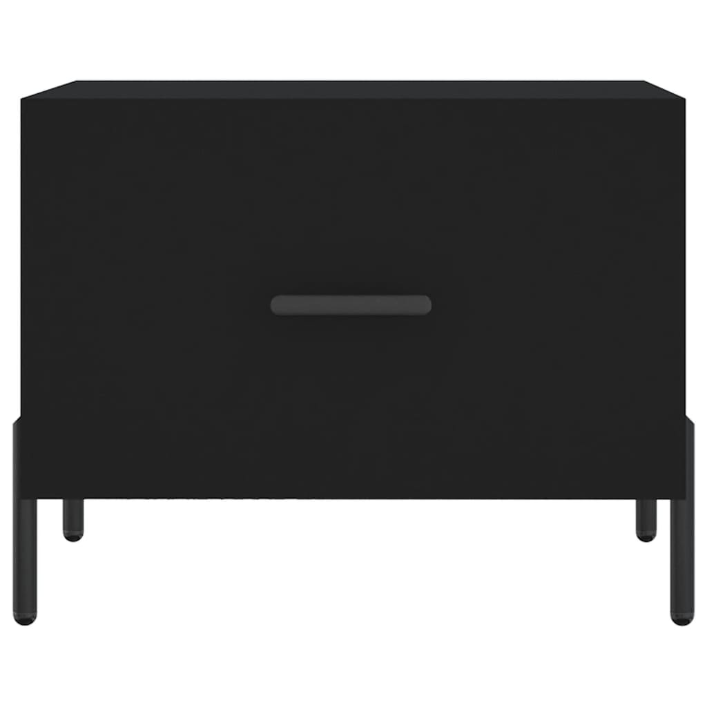 Salongbord svart 50x50x40 cm konstruert tre