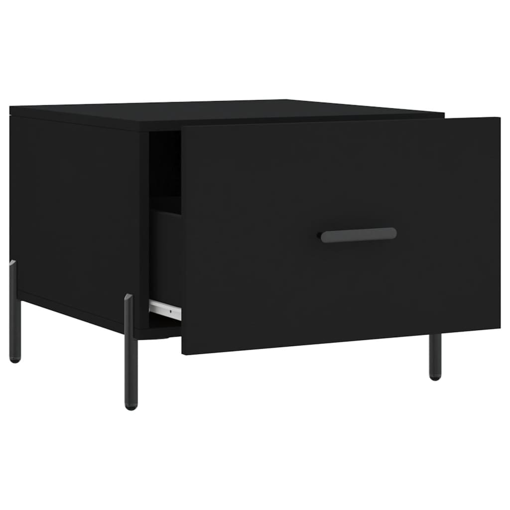 Salongbord svart 50x50x40 cm konstruert tre