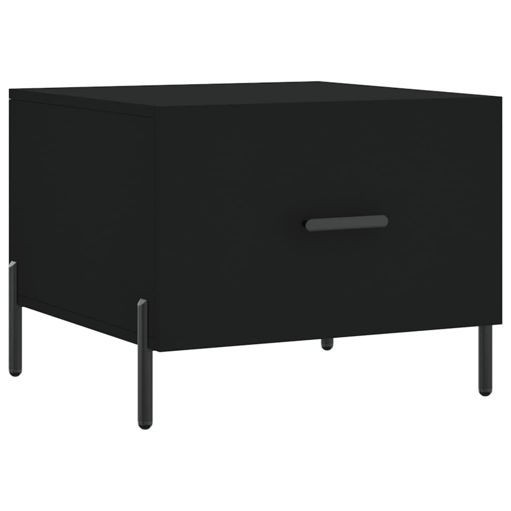 Salongbord 2 stk svart 50x50x40 cm konstruert tre