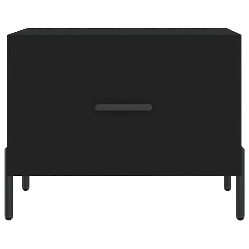 Salongbord 2 stk svart 50x50x40 cm konstruert tre