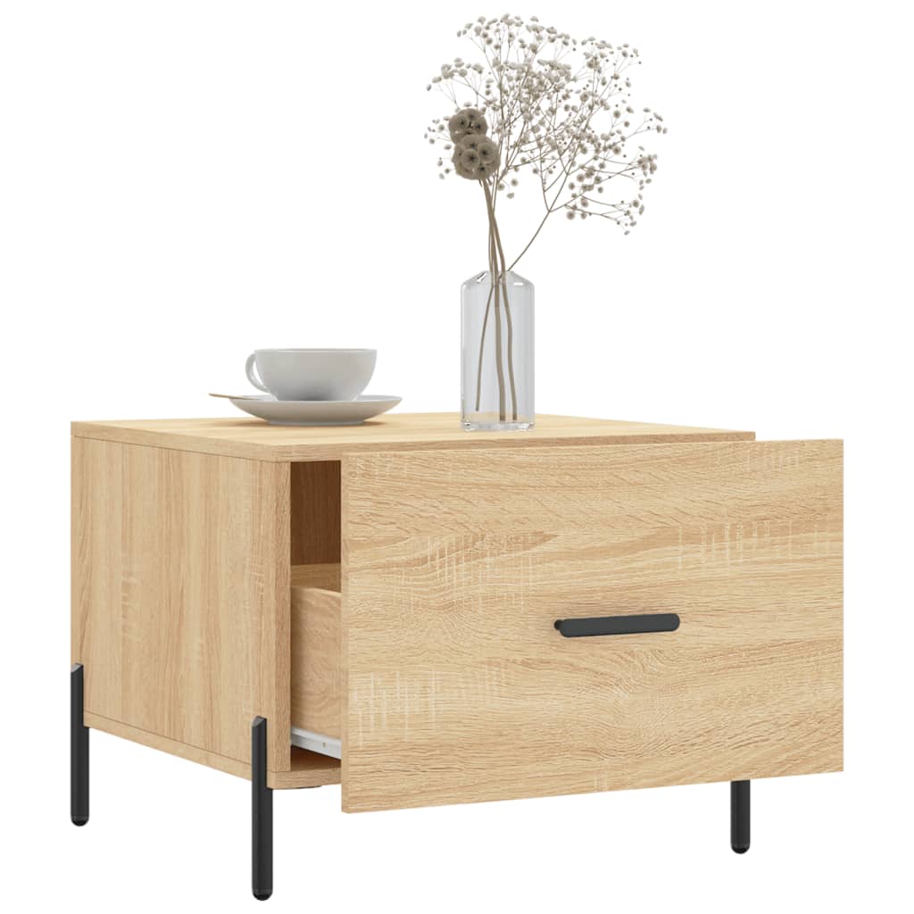 Salongbord sonoma eik 50x50x40 cm konstruert tre
