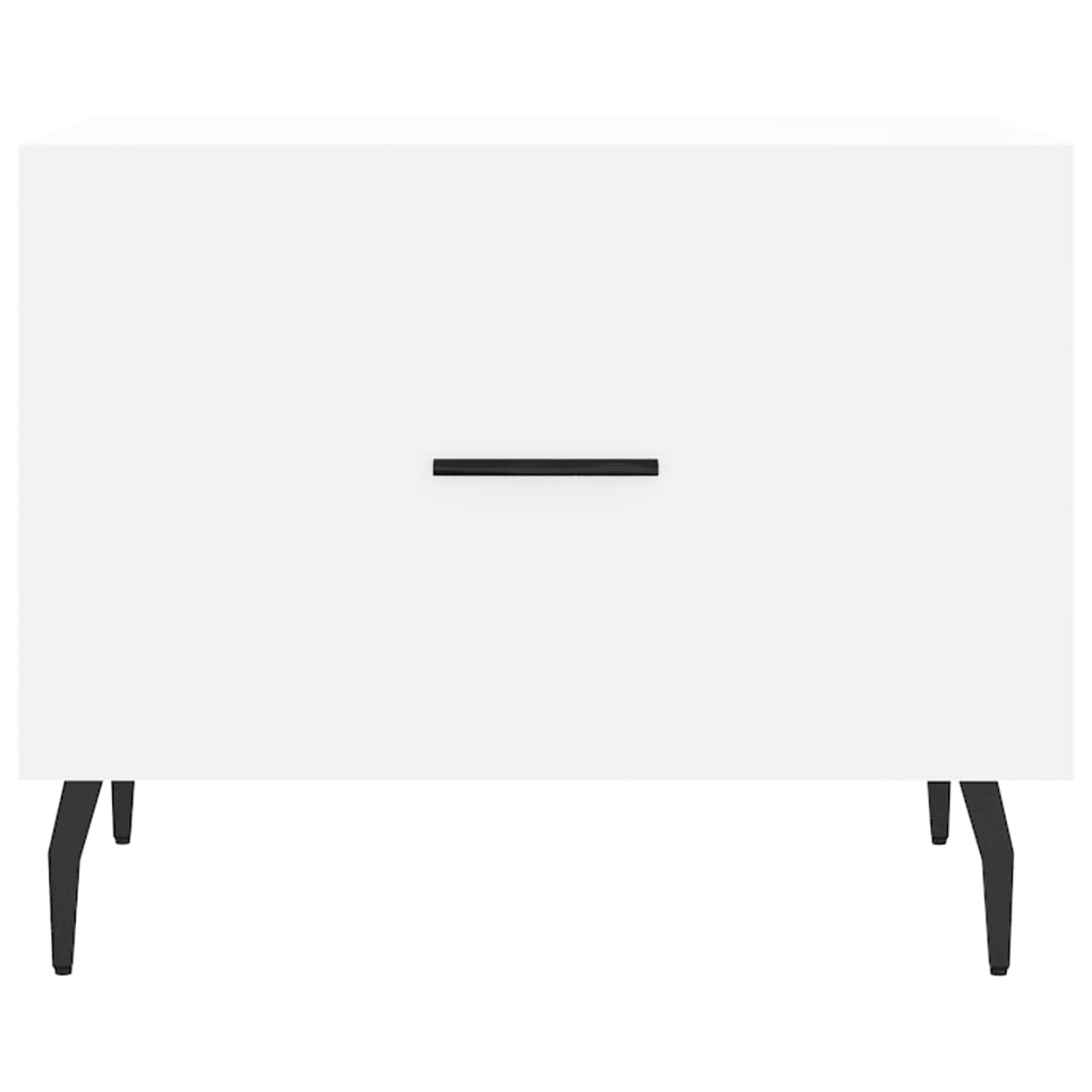 Salongbord 2 stk hvit 50x50x40 cm konstruert tre