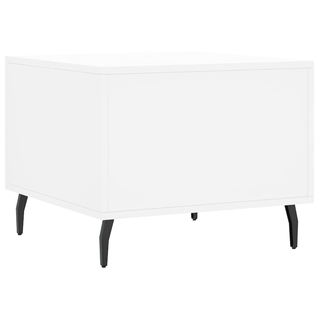 Salongbord 2 stk hvit 50x50x40 cm konstruert tre