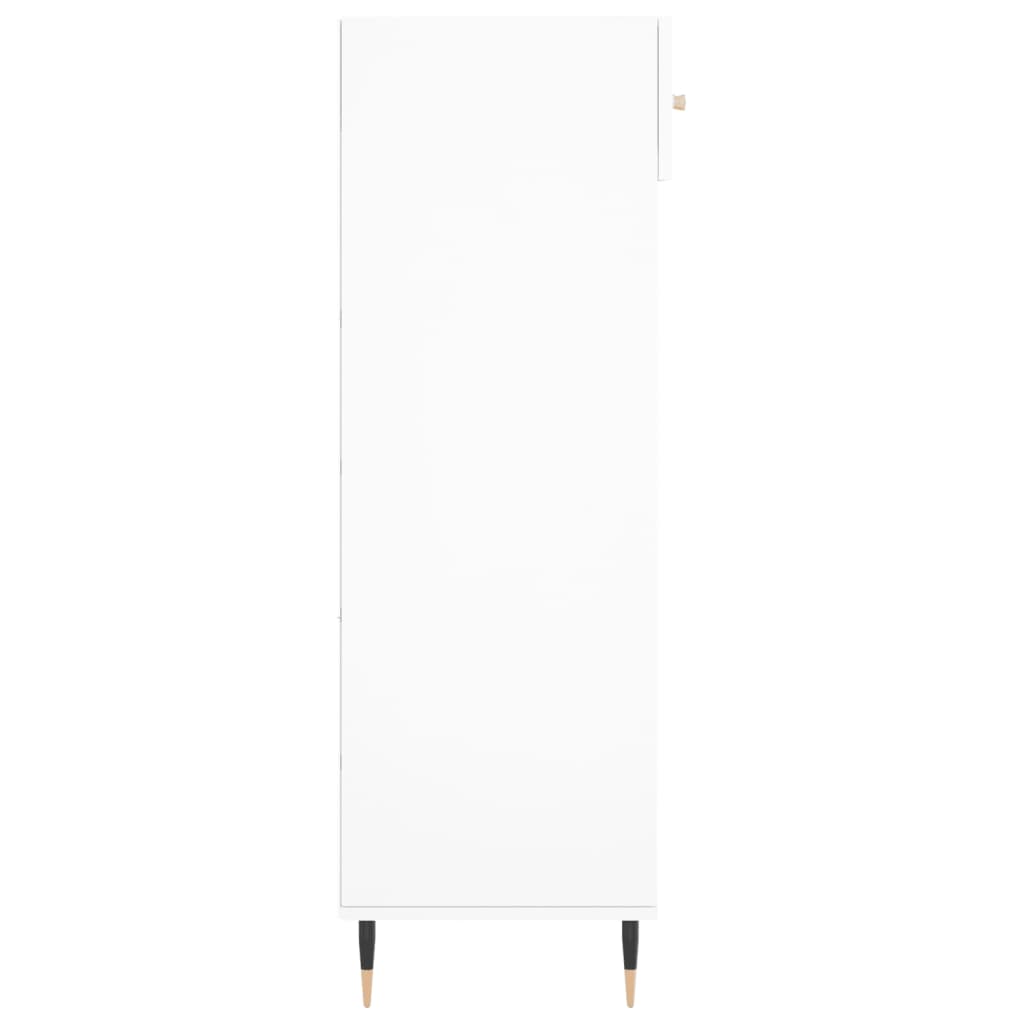 Skohylle hvit 60x35x105 cm konstruert tre