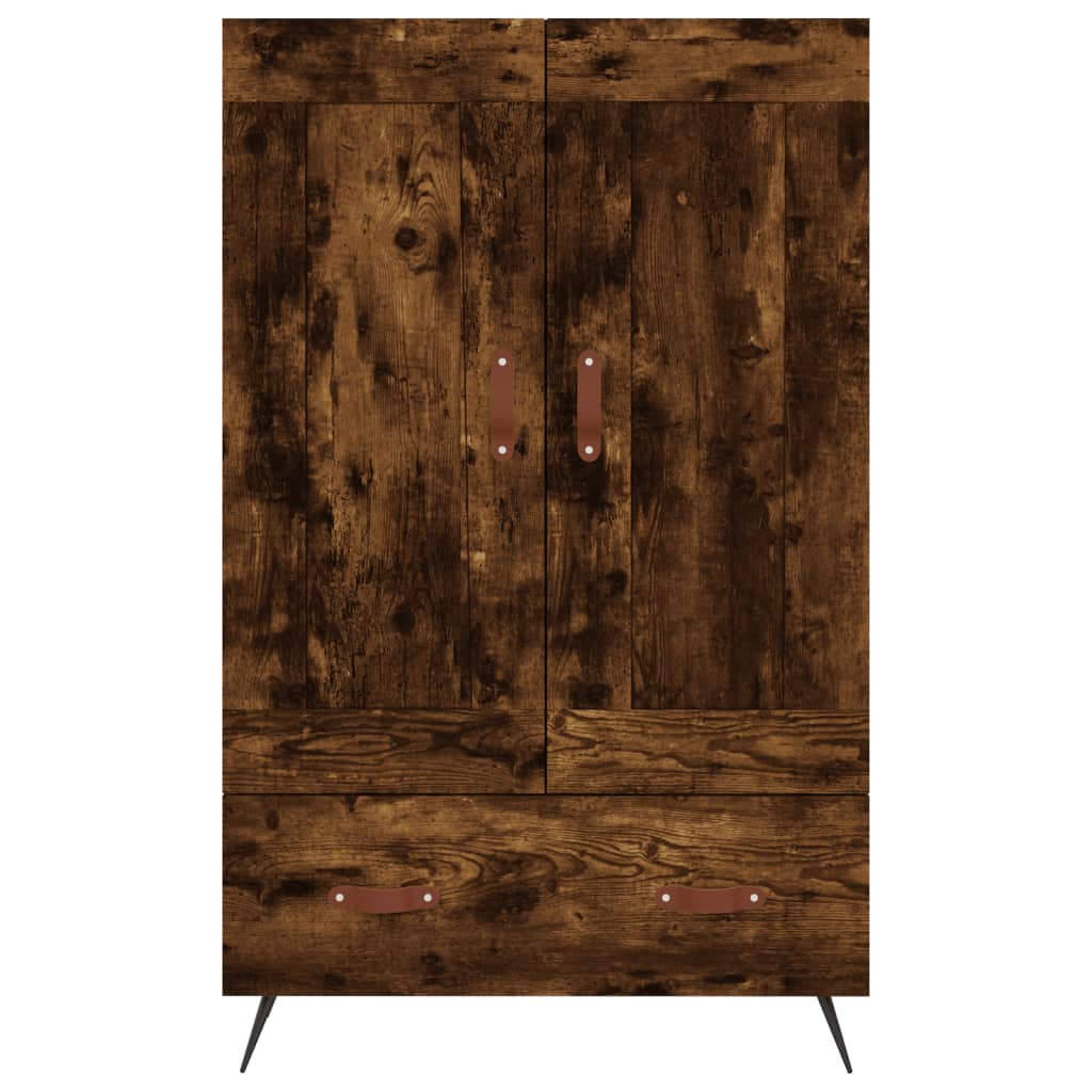 Highboard røkt eik 69,5x31x115 cm konstruert tre