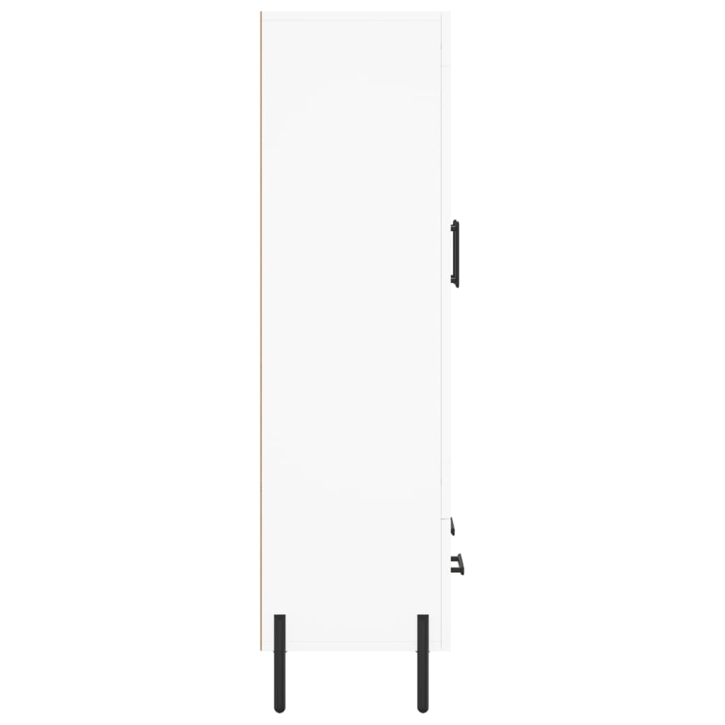 Highboard hvit 69,5x31x115 cm konstruert tre