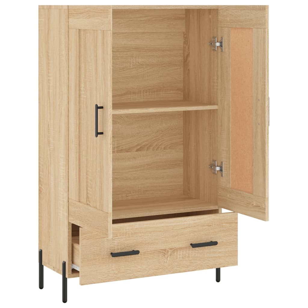Highboard sonoma eik 69,5x31x115 cm konstruert tre