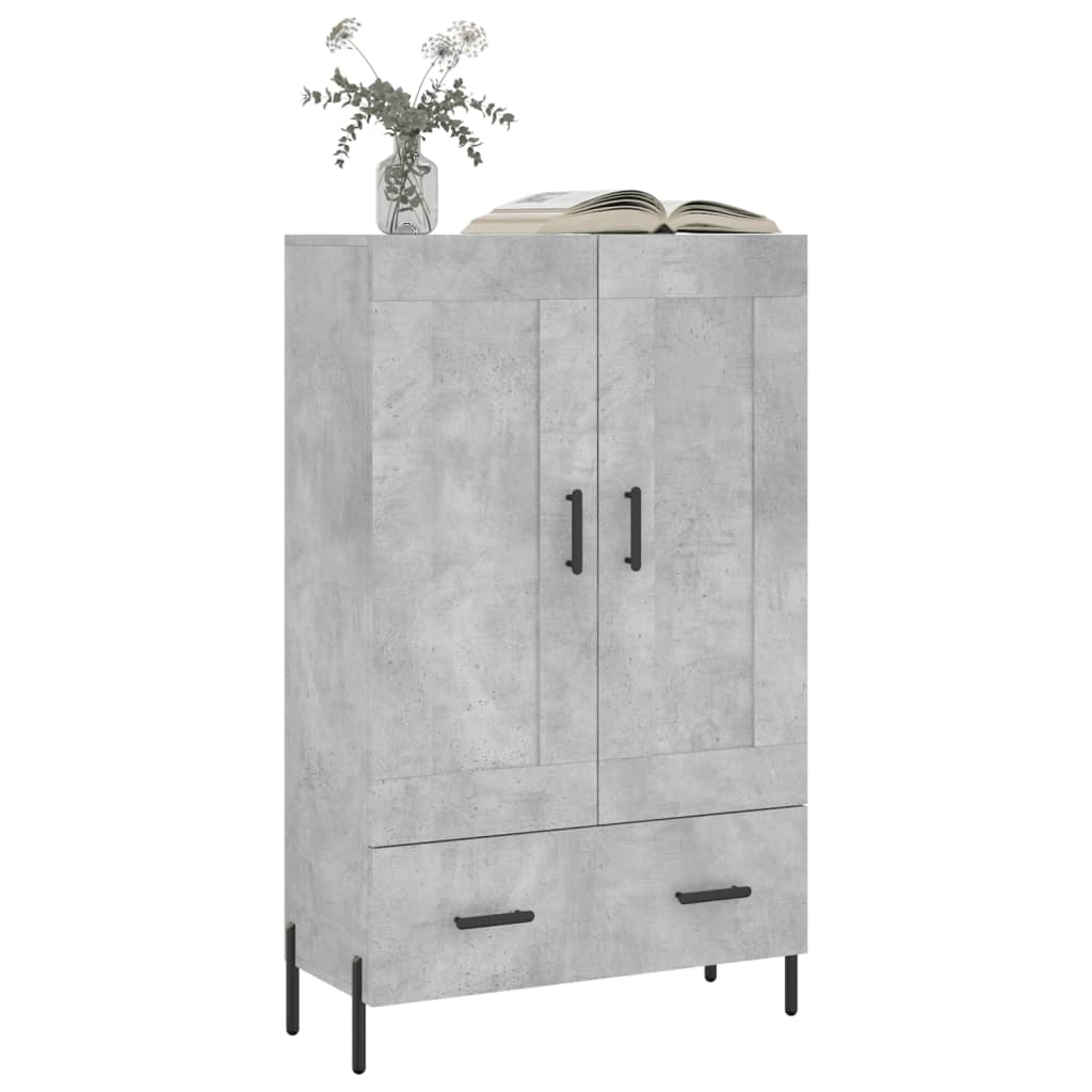 Highboard betonggrå 69,5x31x115 cm konstruert tre