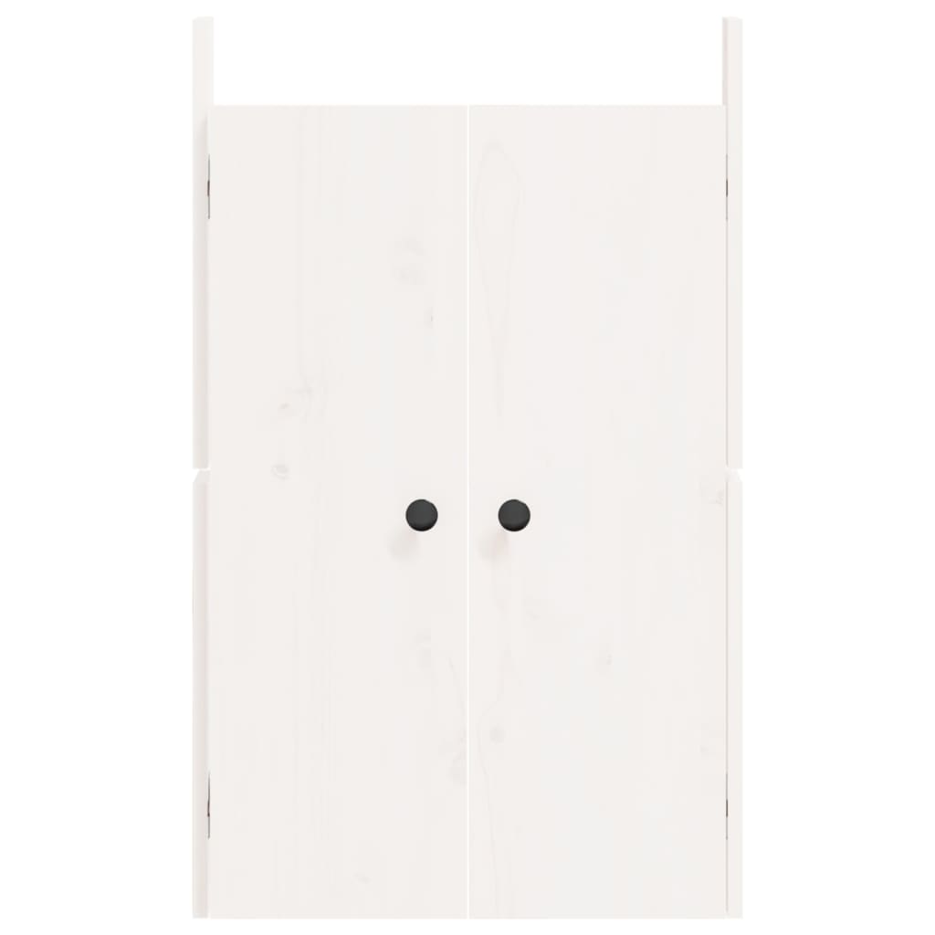 Utekjøkkendører MEPPEL 2 stk hvit 50x9x82 cm heltre furu