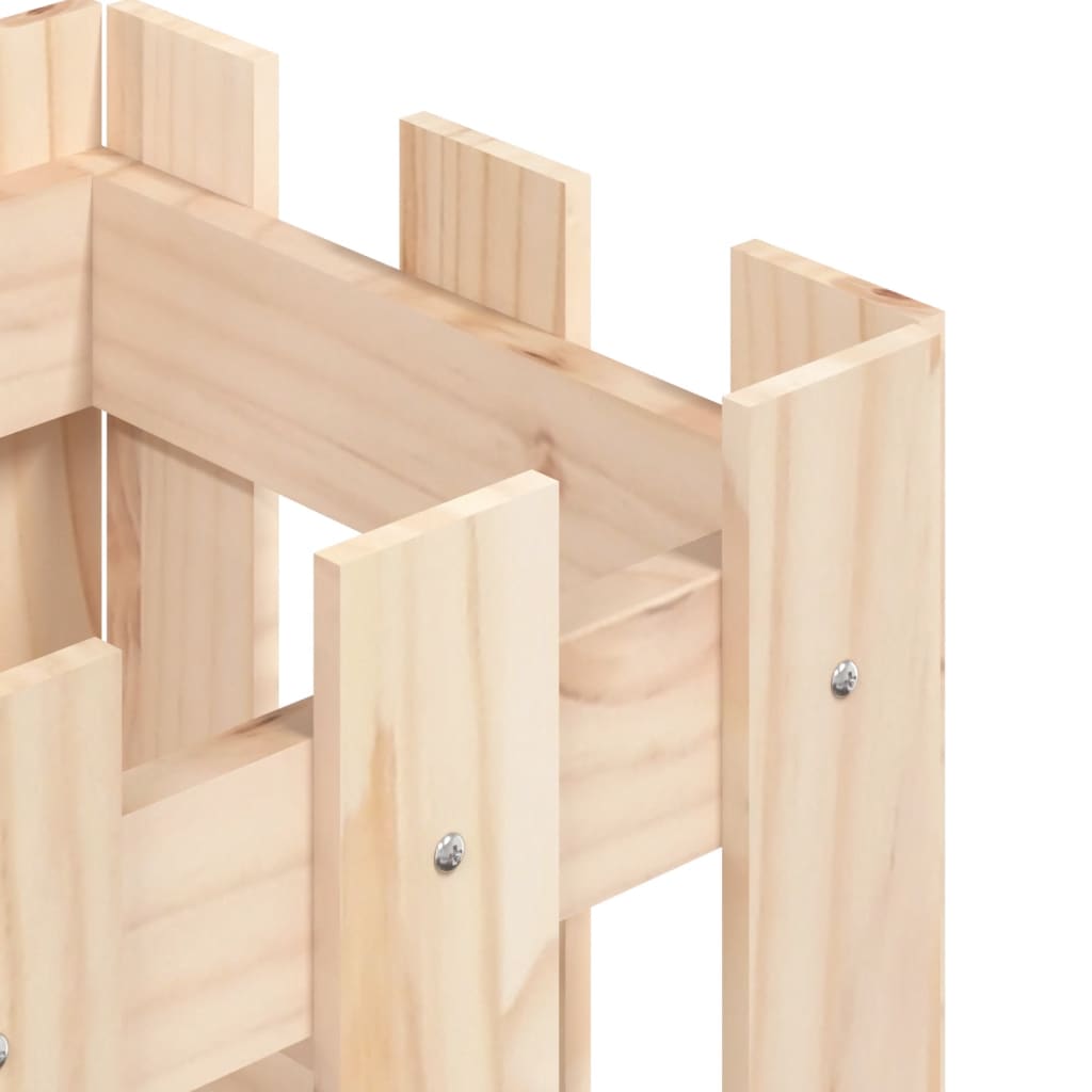 Plantekasse med gjerdedesign 30x30x30 cm heltre furu