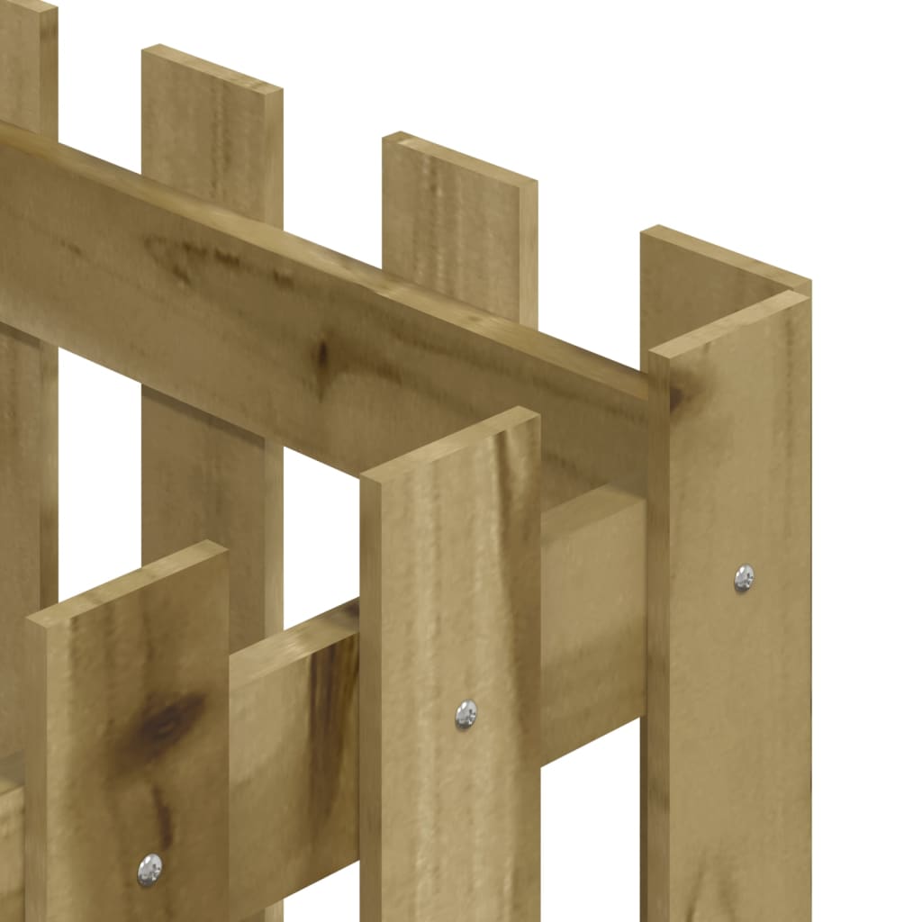 Plantekasse med gjerdedesign 40x40x40 cm impregnert furu