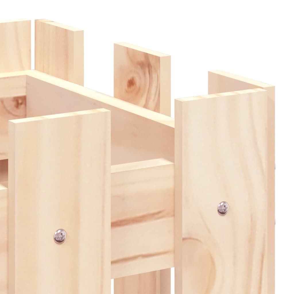 Plantekasse med gjerdedesign 60x30x30 cm heltre furu