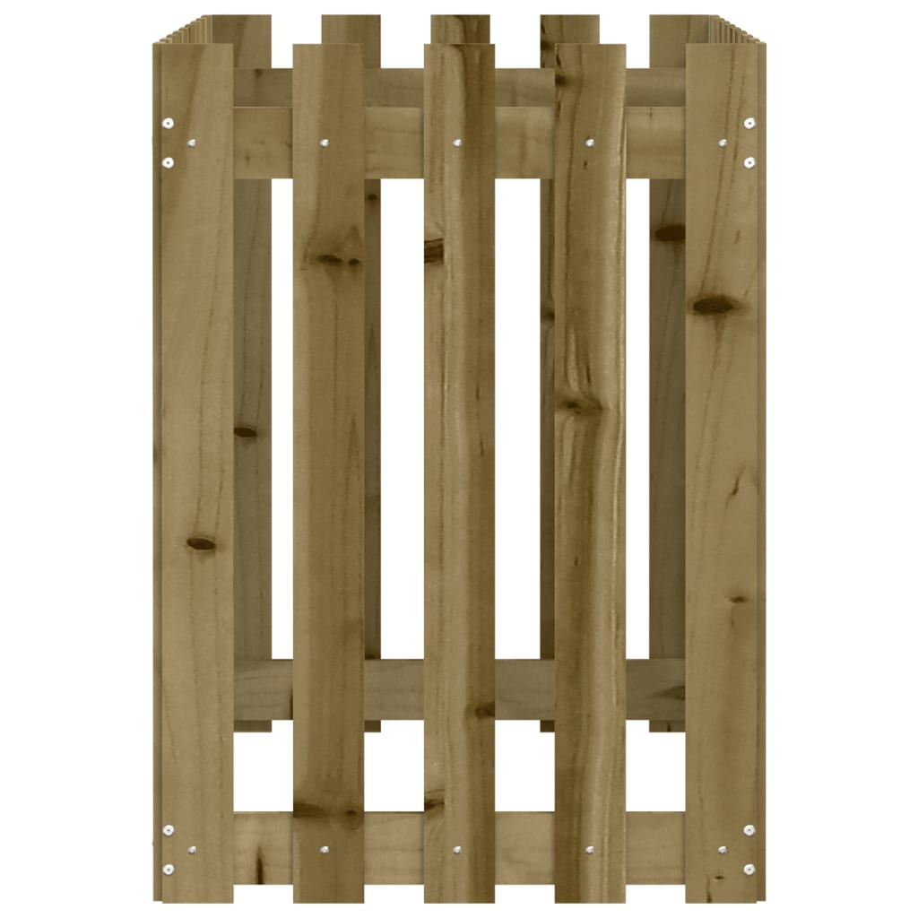 Høybed med gjerdedesign 100x50x70 cm impregnert furu
