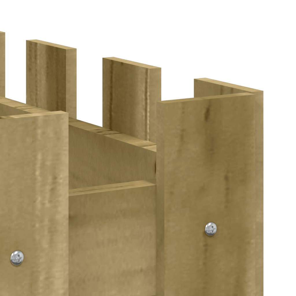 Høybed med gjerdedesign 100x50x70 cm impregnert furu