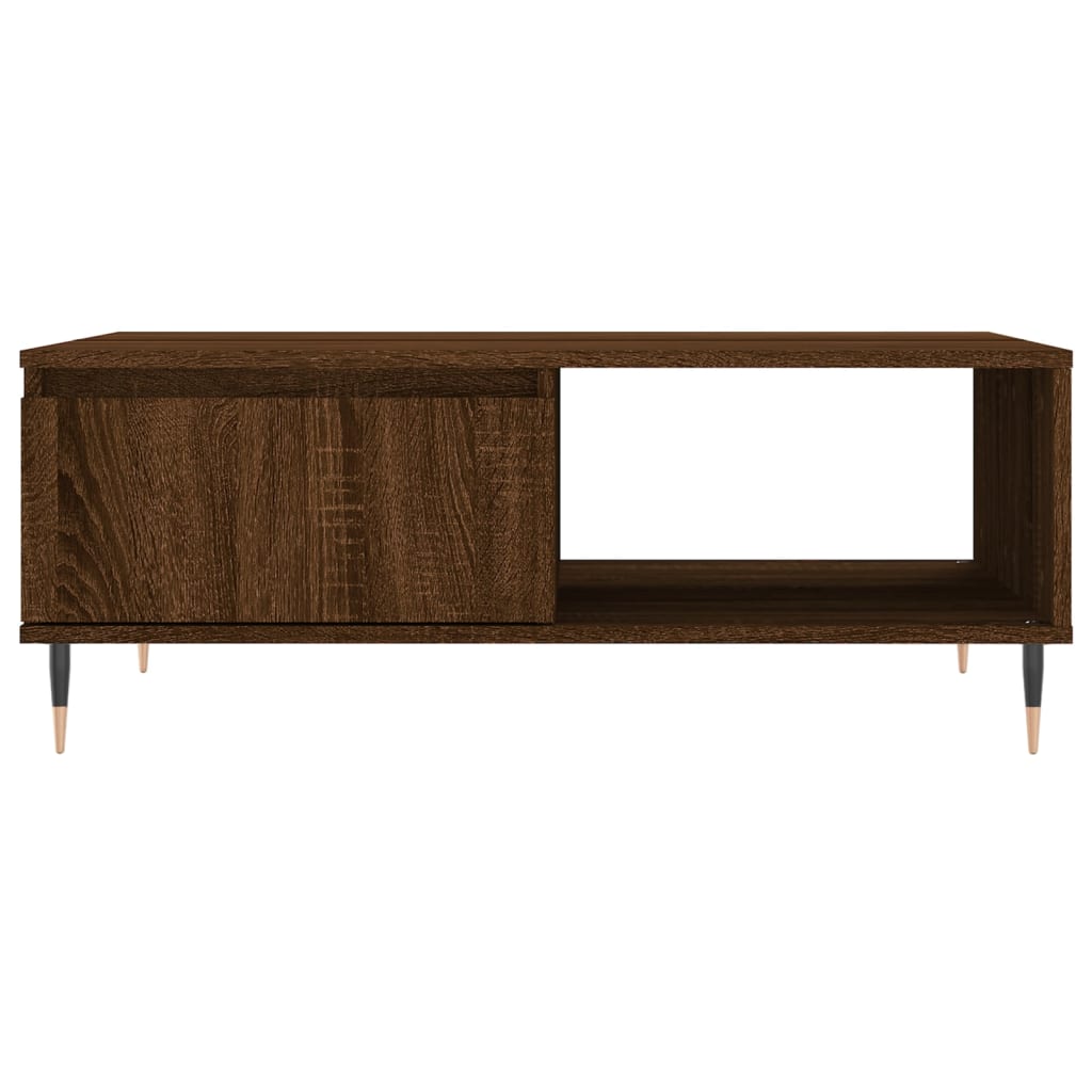 Salongbord brun eik 90x60x35 cm konstruert tre