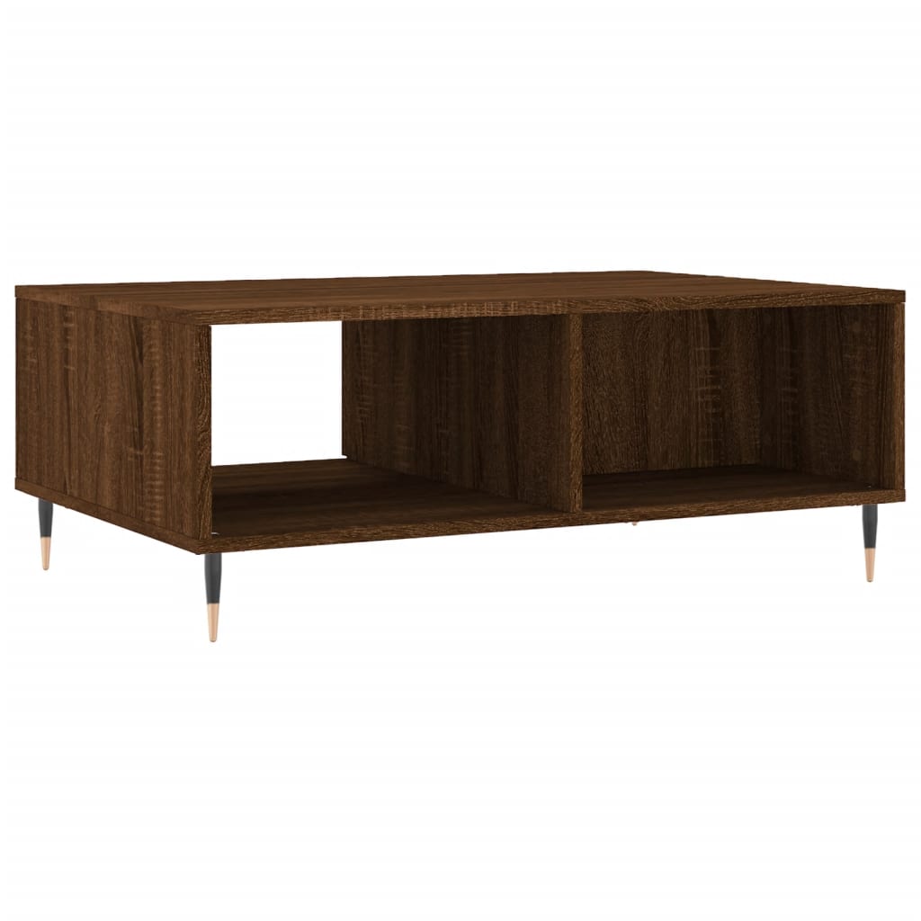 Salongbord brun eik 90x60x35 cm konstruert tre
