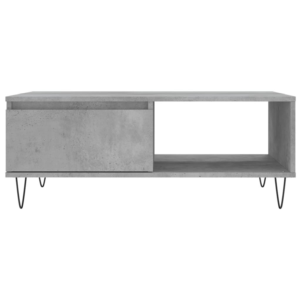 Salongbord betonggrå 90x60x35 cm konstruert tre