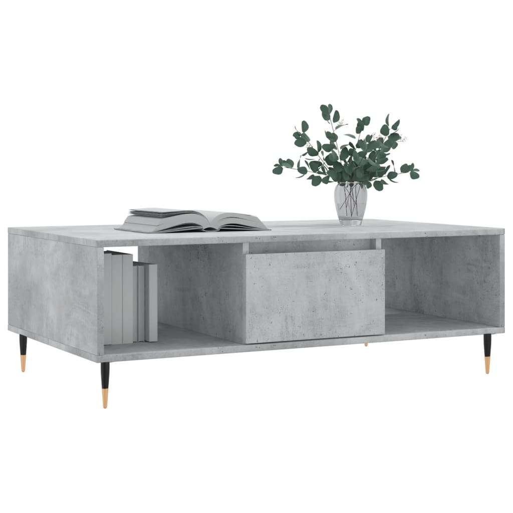 Salongbord betonggrå 104x60x35 cm konstruert tre