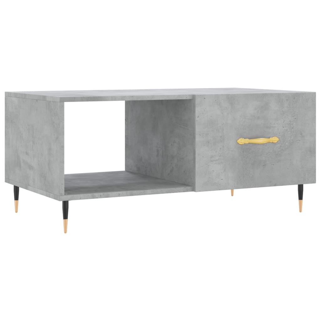 Salongbord betonggrå 90x50x40 cm konstruert tre