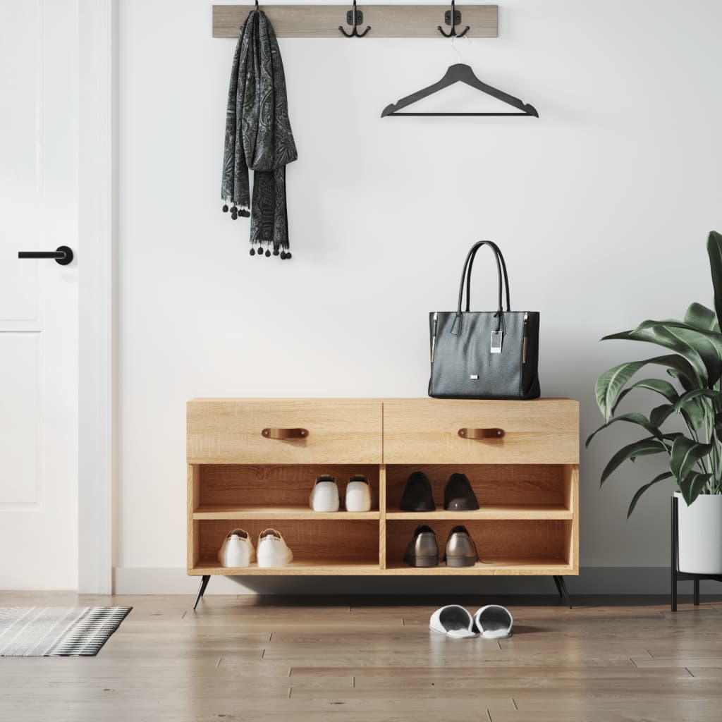Skoskap sonoma eik 102x35x55 cm konstruert tre