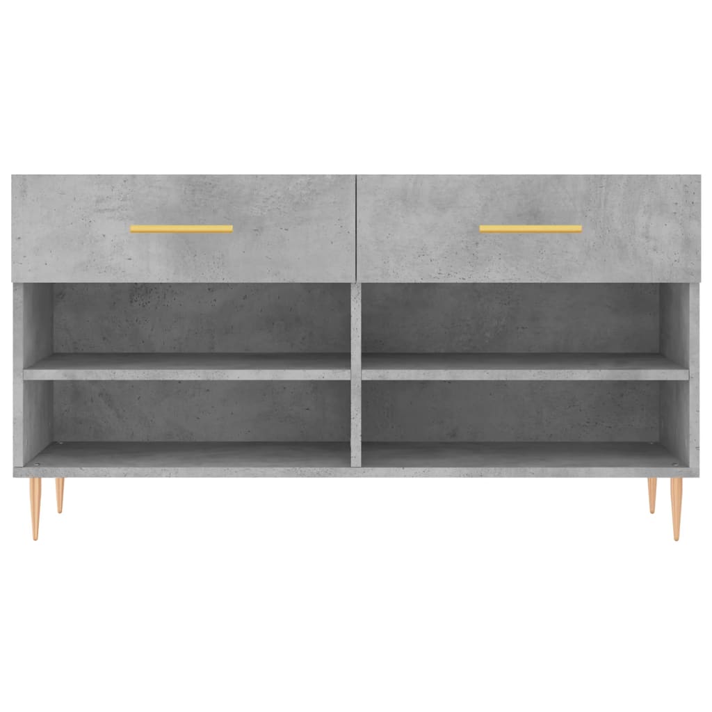 Skobenk betonggrå 102x35x55 cm konstruert tre