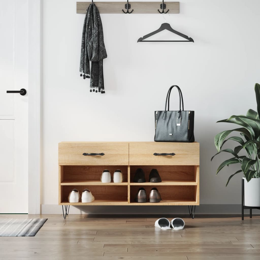 Skoskap sonoma eik 102x35x55 cm konstruert tre