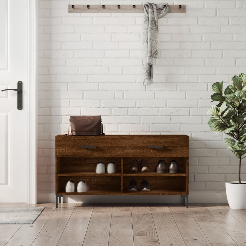 Skobenk brun eik 102x35x55 cm konstruert tre