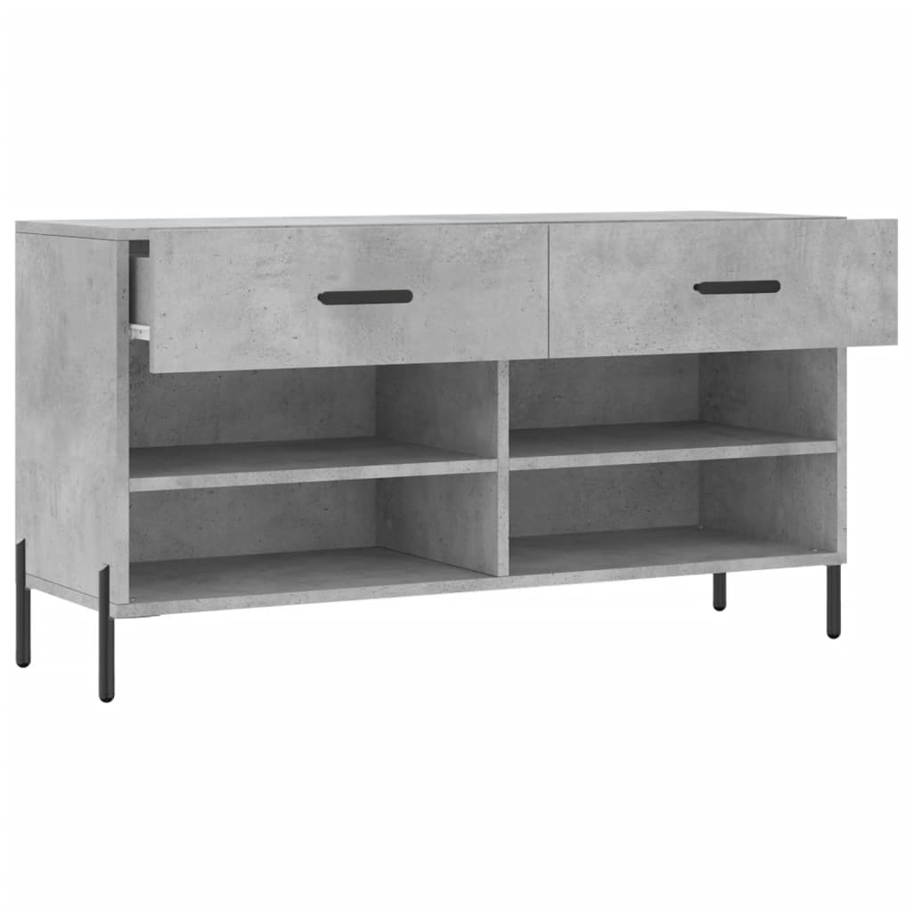 Skobenk betonggrå 102x35x55 cm konstruert tre