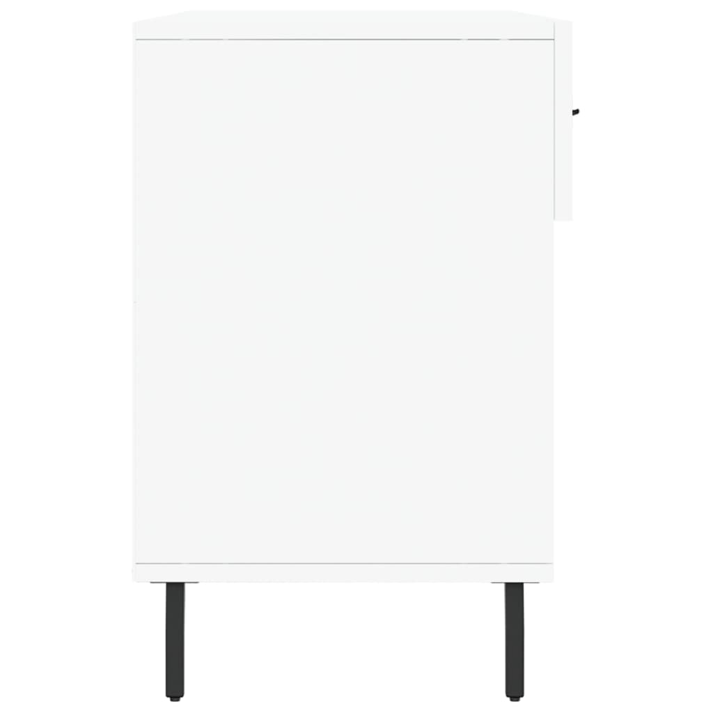 Skobenk hvit 102x35x55 cm konstruert tre