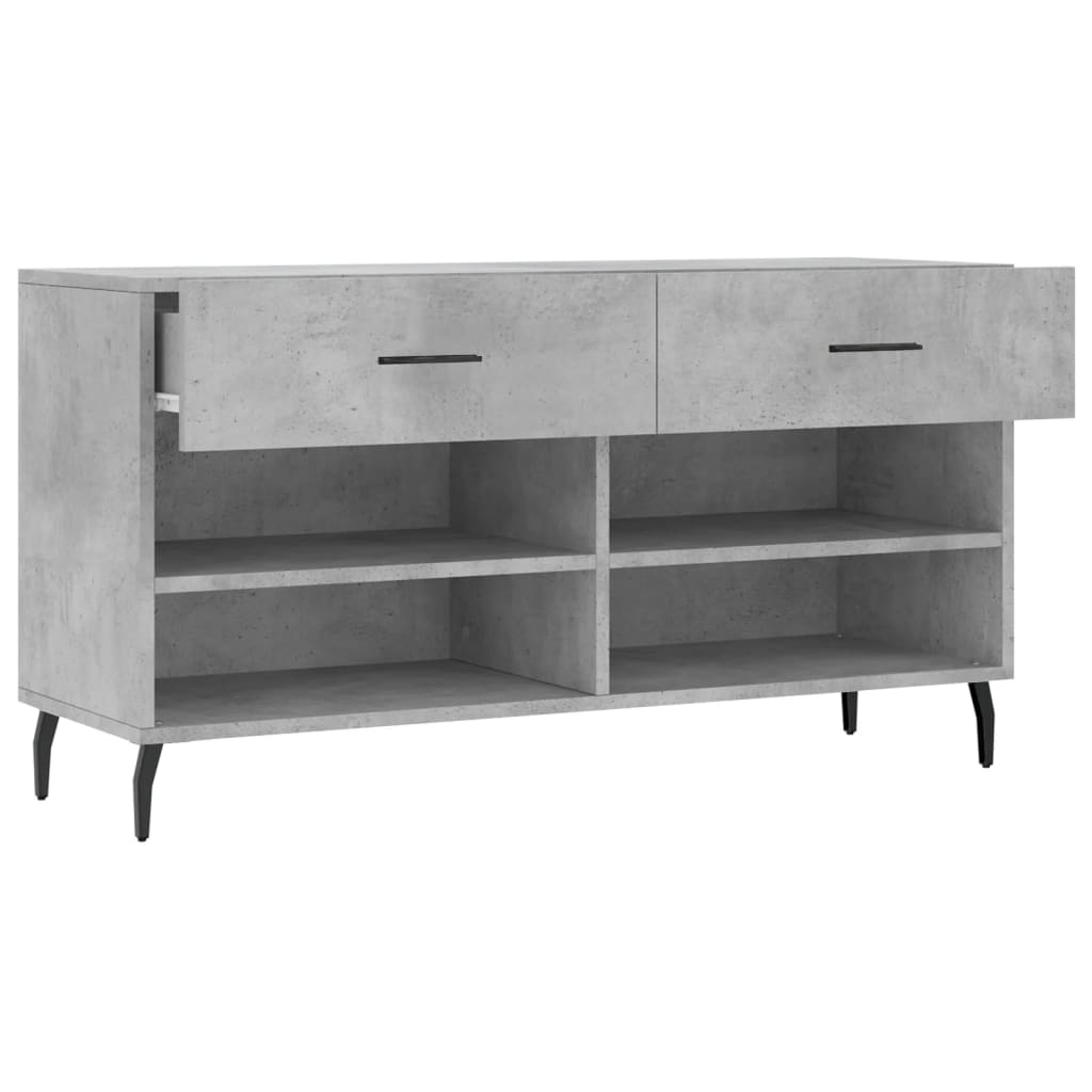 Skobenk betonggrå 102x35x55 cm konstruert tre