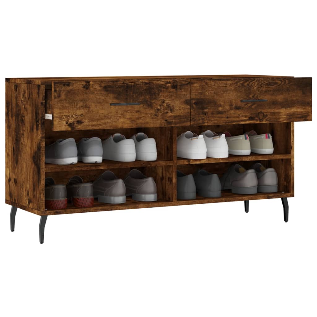Skobenk røkt eik 102x35x55 cm konstruert tre