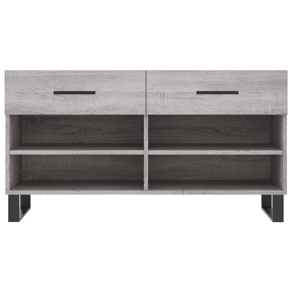 Skoskap grå sonoma 102x35x55 cm konstruert tre