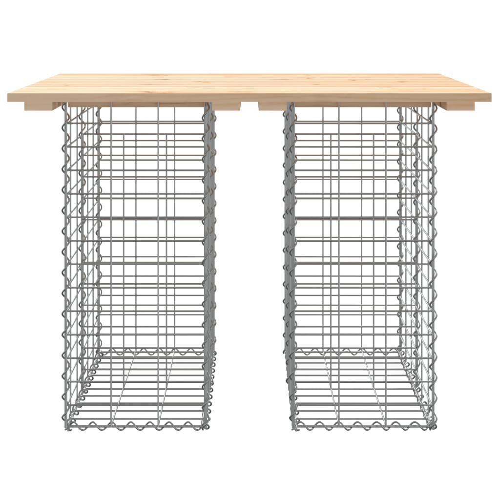 Hagebord gabiondesign 100x70x72 cm heltre furu