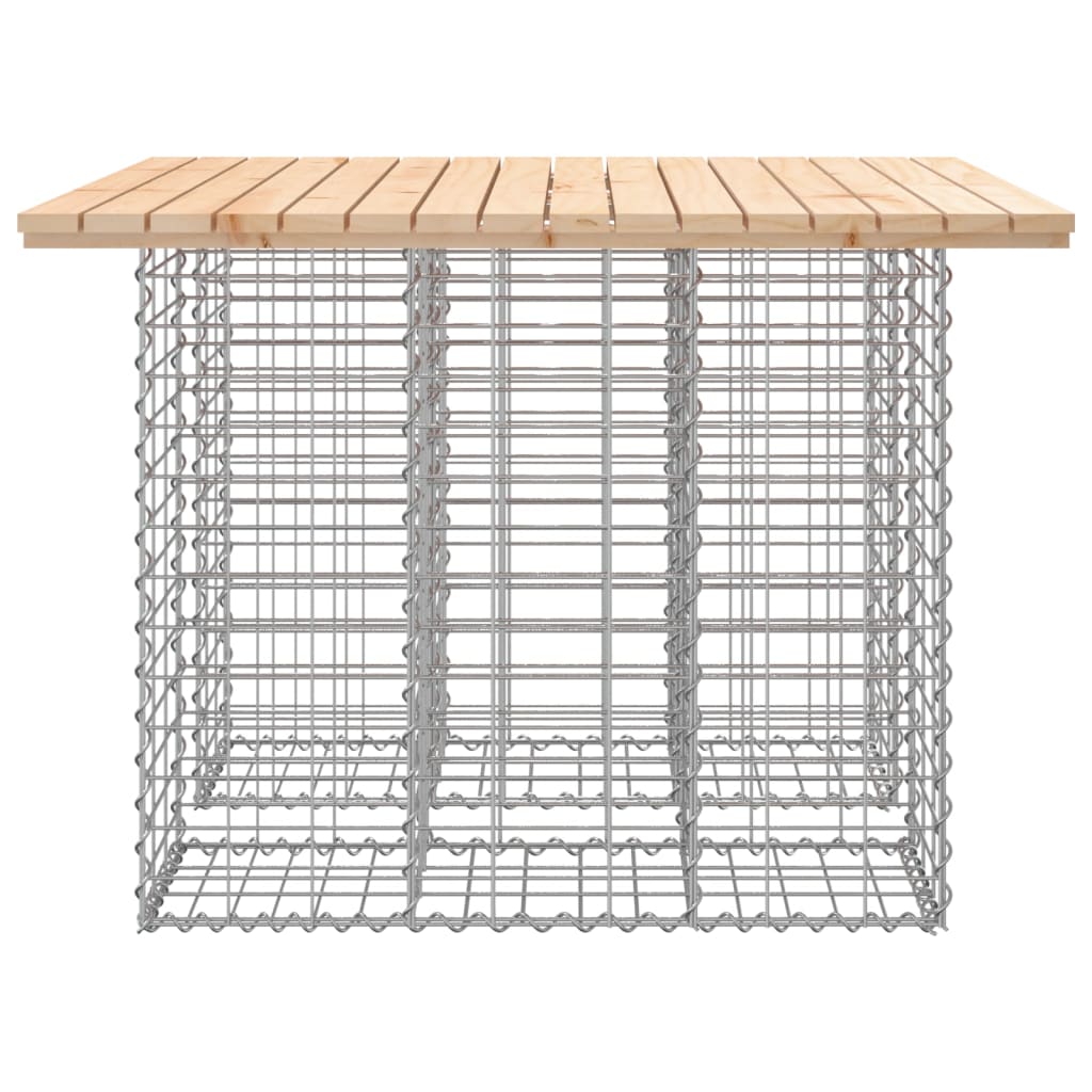 Hagebord gabiondesign 100x102x72 cm heltre furu