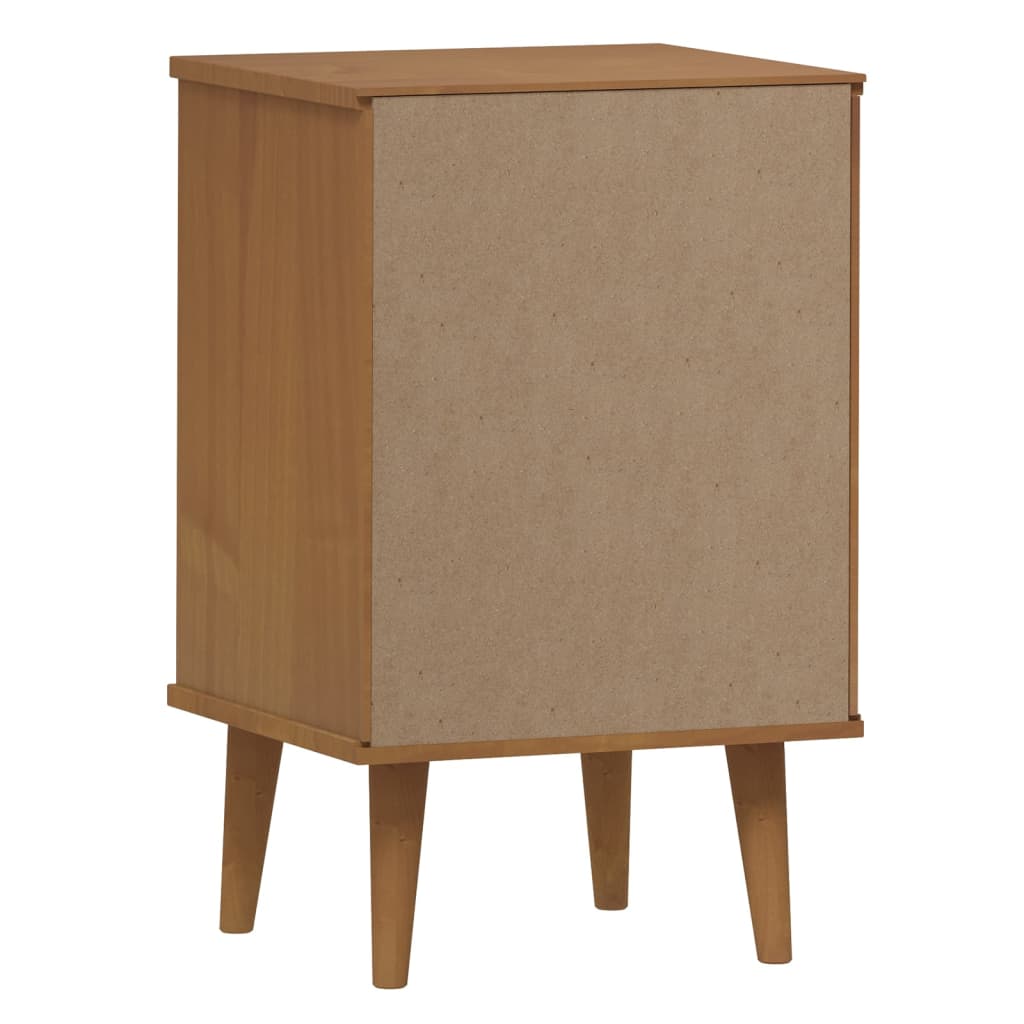 Nattbord MOLDE brun 40x35x65 cm heltre furu