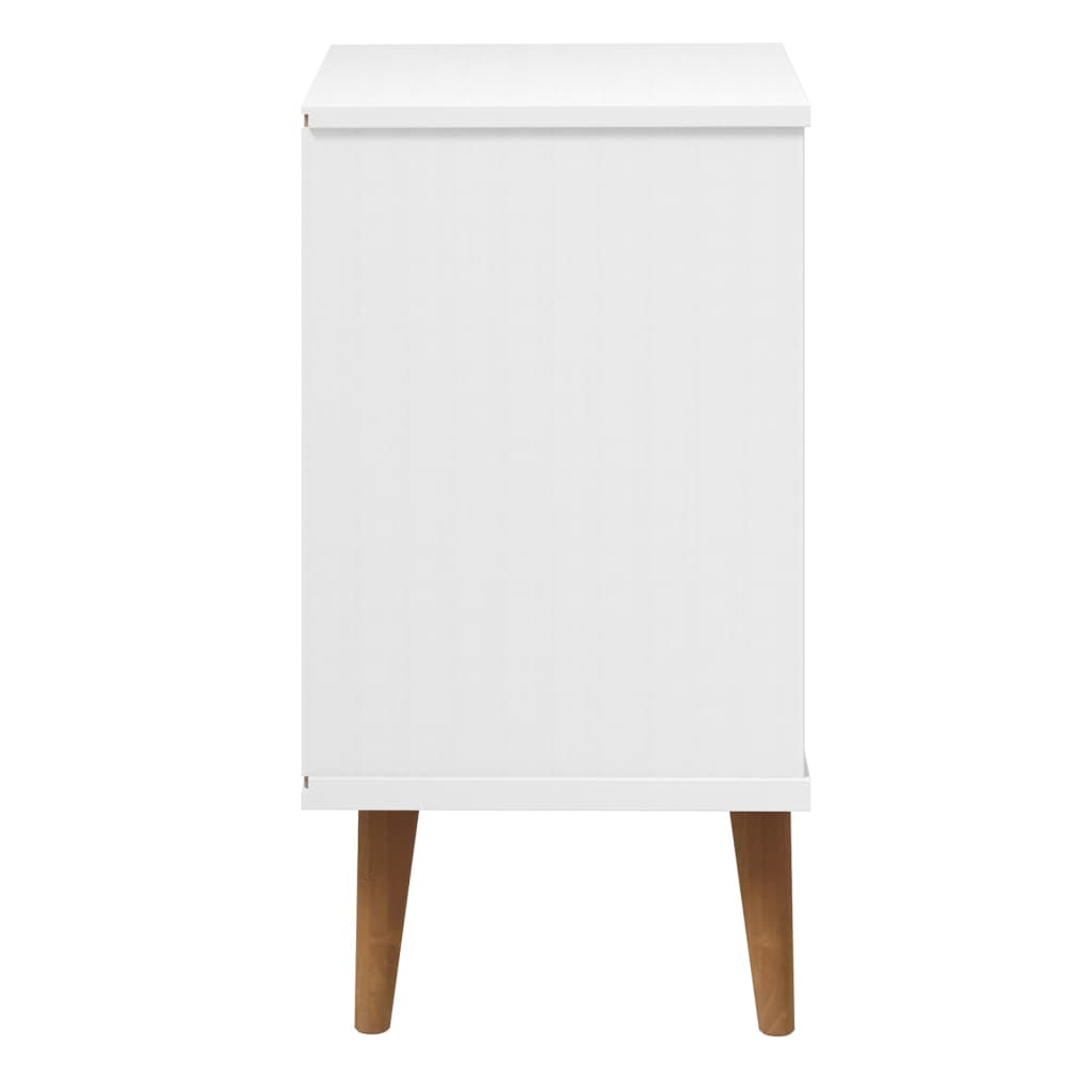 Nattbord MOLDE hvit 40x35x65 cm heltre furu