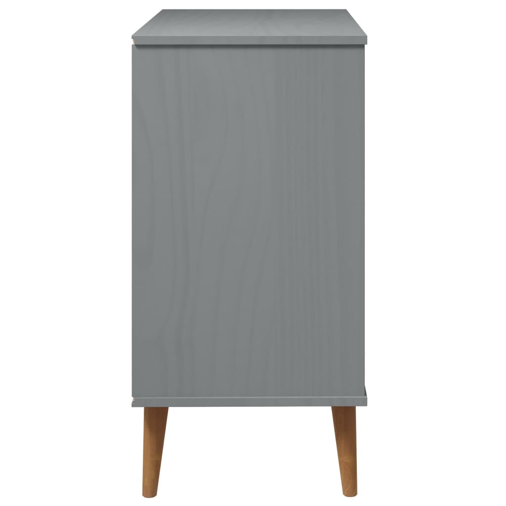Kommode MOLDE grå 80x40x80 cm heltre furu