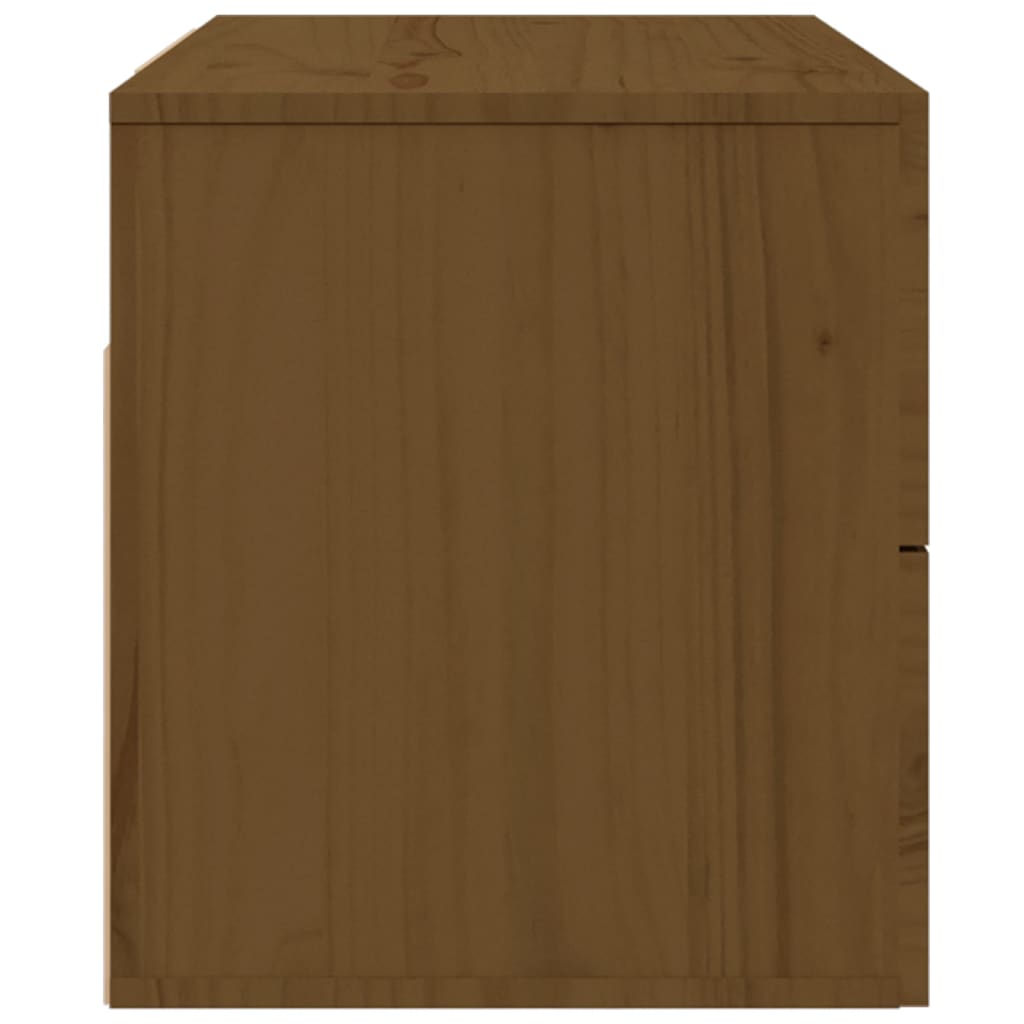 Veggmonterte nattbord 2 stk honningbrun 50x36x40 cm