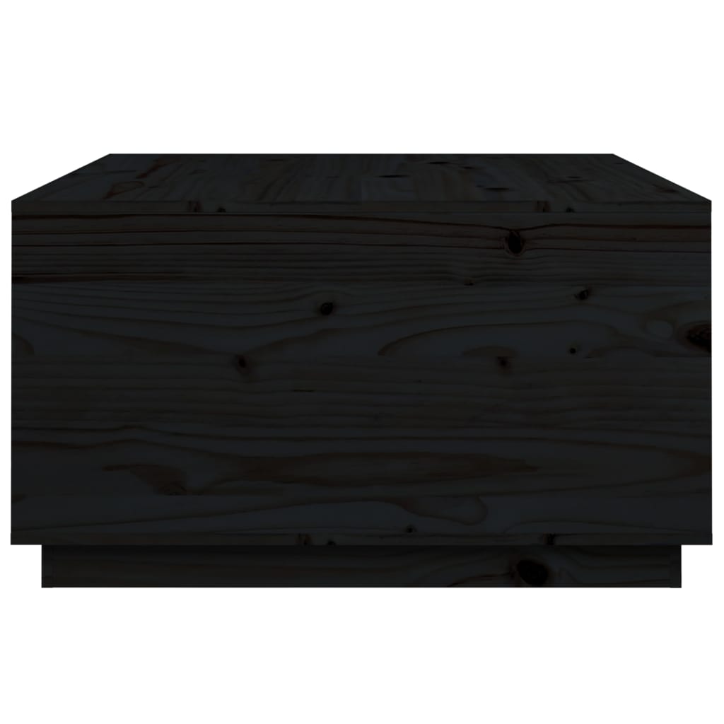 Salongbord svart 80x80x45 cm heltre furu